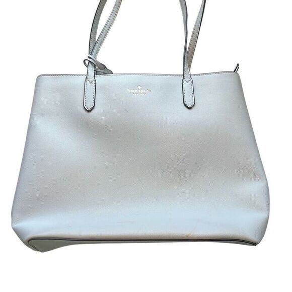 kate spade Handbags - Kate Spade beautiful light blue bag has some peeling on handle see photos
